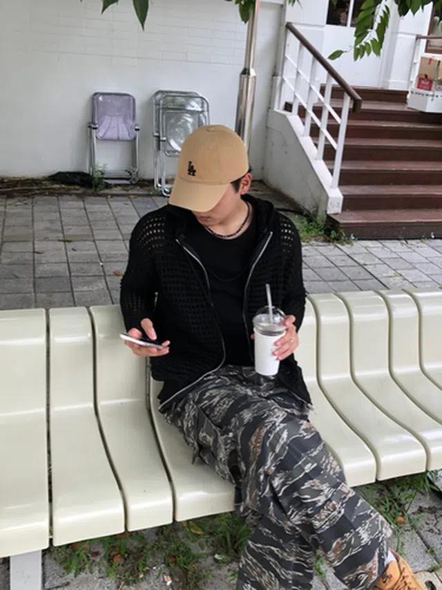 키치 그물 투웨이 후드집업 2C