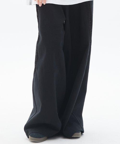 PY CURVED WIDE PANTS(BLACK)
