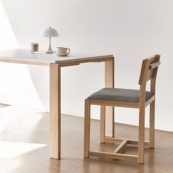 (12월특가) 세마나 화이트엣지 원목 테이블 - 1600x800 / SEMANA White(Fenix) Edge Table