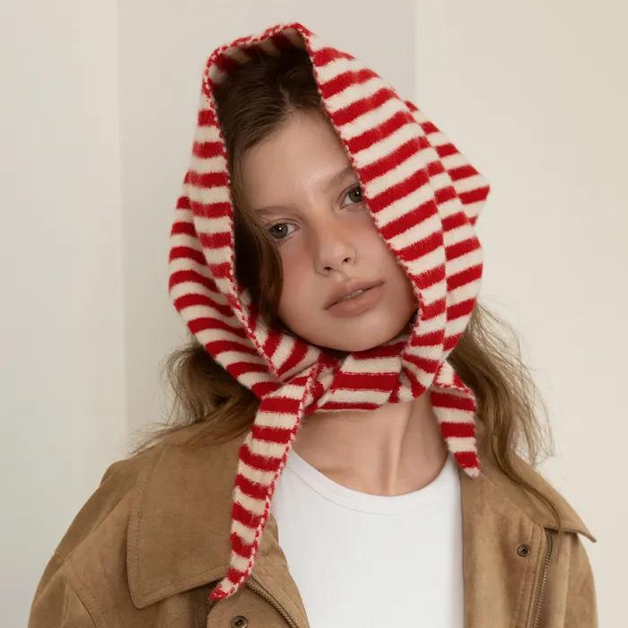 스트라이프 울 블랜드 트라이앵글 쁘띠 머플러 MF8132 4컬러