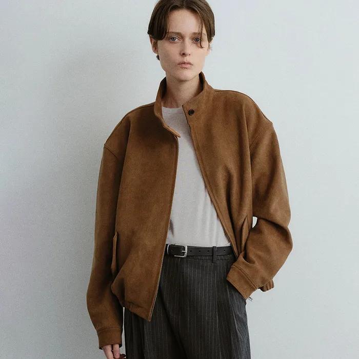[3차 10/15 예약발송] Half neck suede jumper (camel)