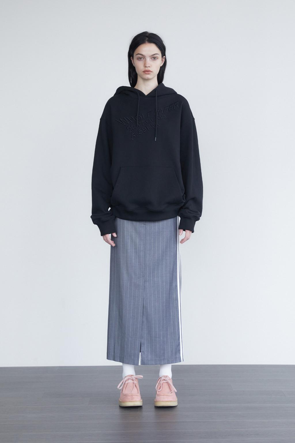 투 라인 롱 스커트 - 그레이