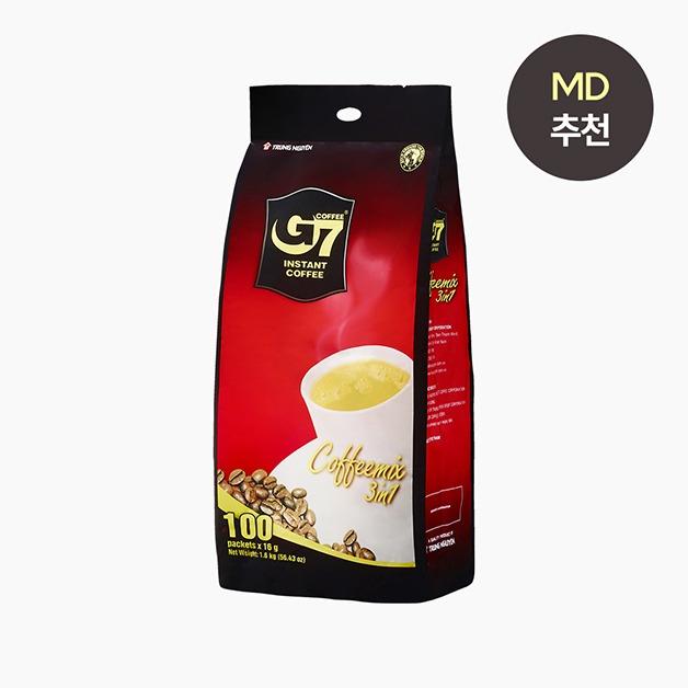 [즉시할인] G7 3in1 커피믹스 100개입 / 믹스 봉지 커피 스틱 베트남 원두