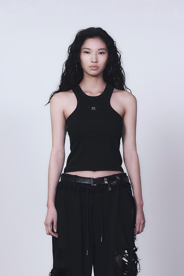 Metal Logo Point Sleeveless [ Black ]