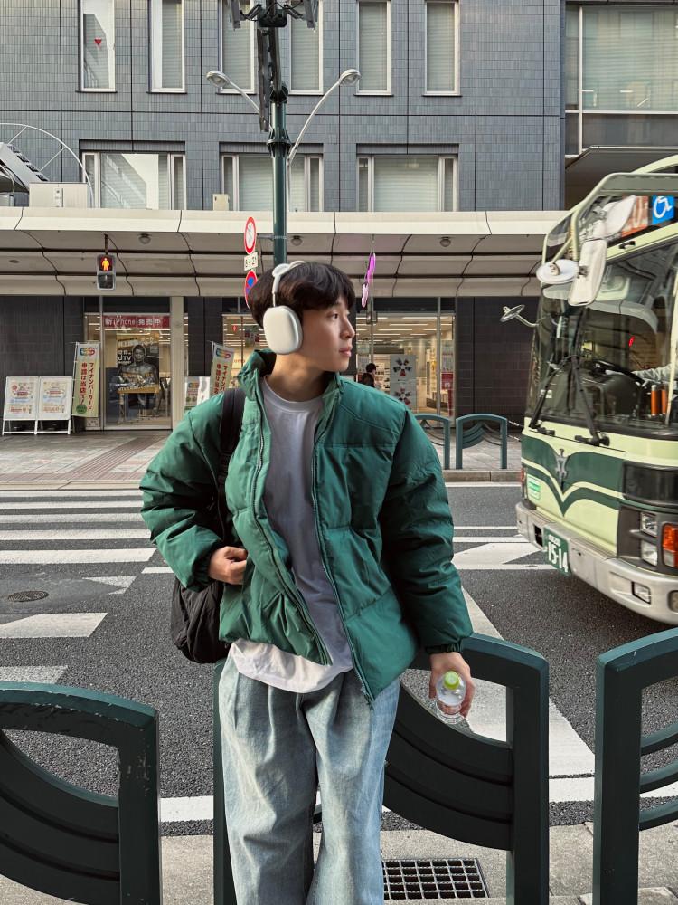 [Yoc] Kyoto wellon padding 초록색 웰론 오버핏 패딩