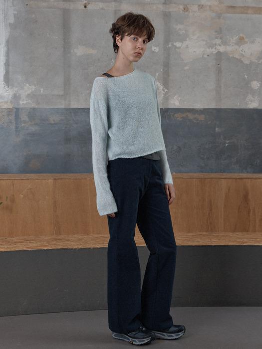 90s boatneck knit - sky