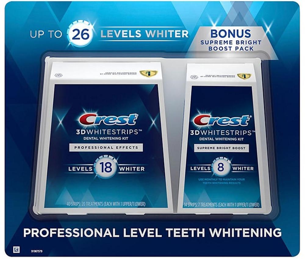 미국 크레스트 3D 화이트닝 패치 스트립 셀프치아미백키트