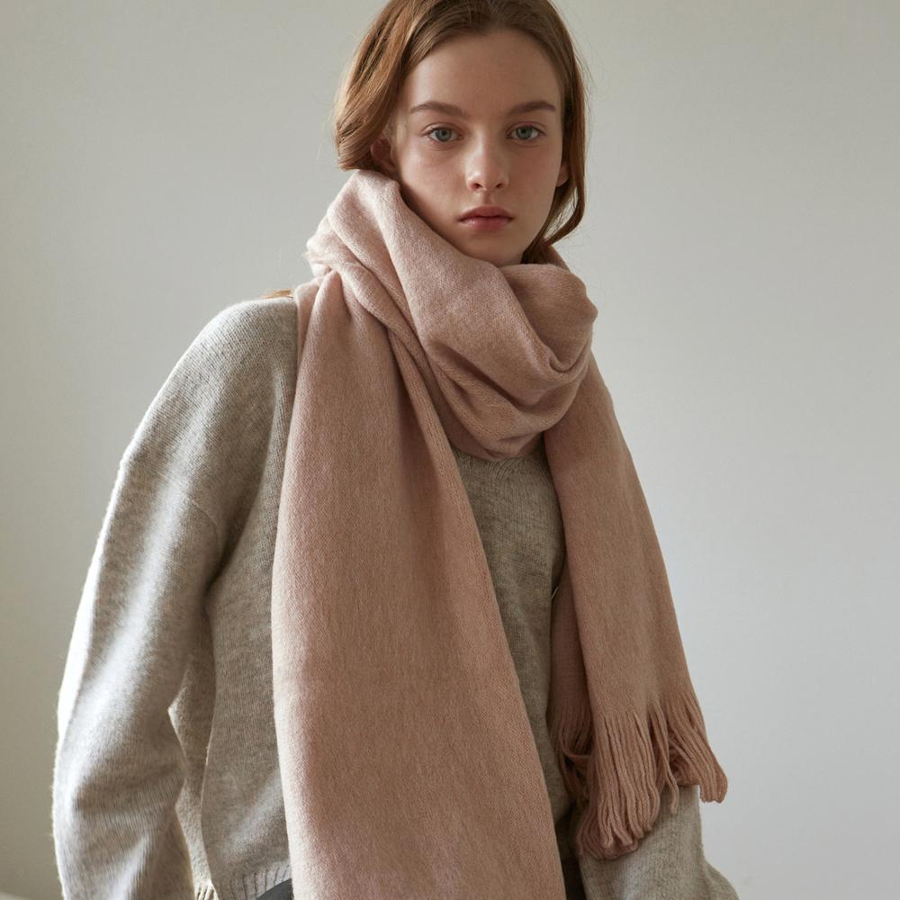 얀13 PASTEL KNIT MUFFLER_LIGHT PINK