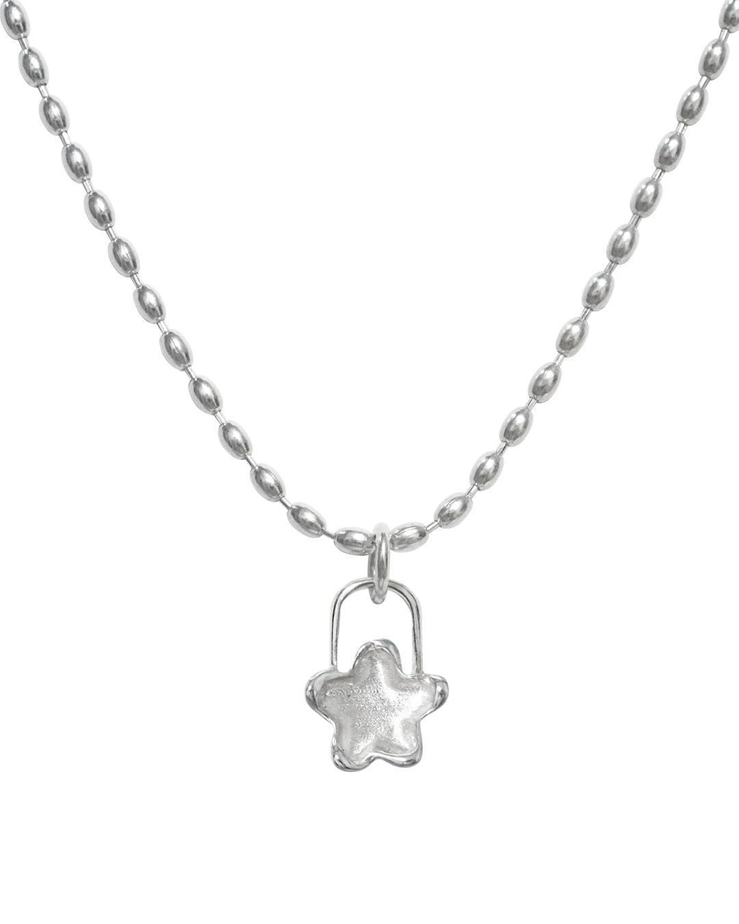 [ Silver925 ] Blossom oval ball chain necklace