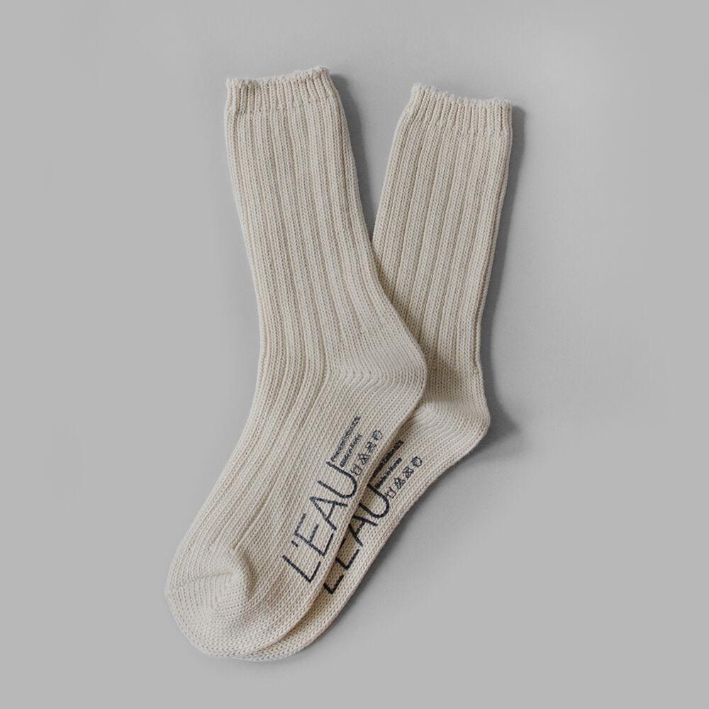 [4th] L'eau cotton socks_ecru