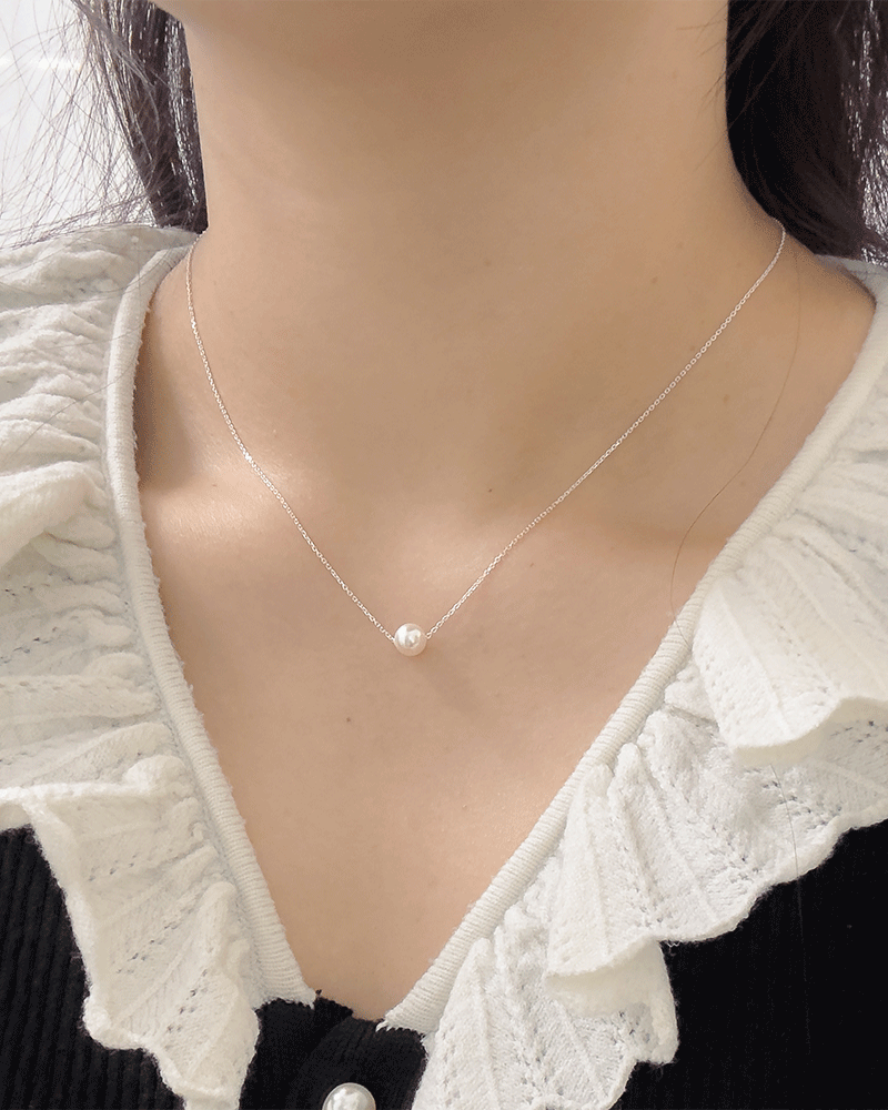 모두디자이너 [자체제작/하이퀄리티] [made] 실버925 크리스탈 펄 6mm 비드 진주 목걸이 02