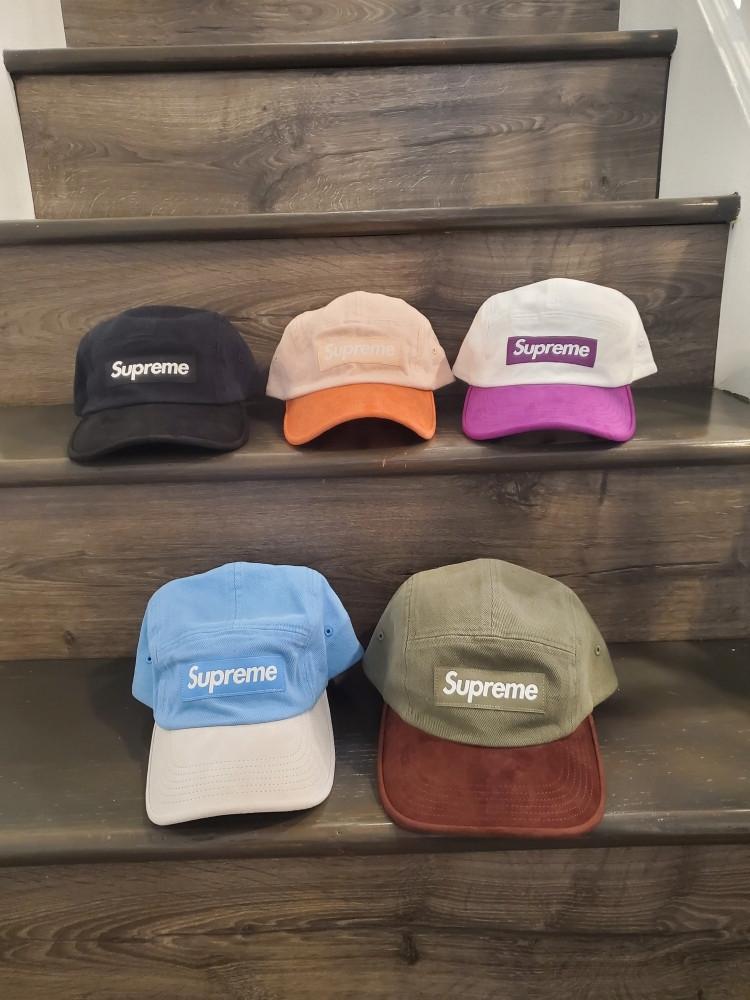 슈프림 캠프캡 모자 Suede Visor 23SS