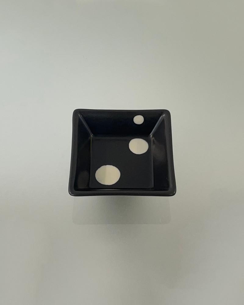 (Ceramic) Square tray plate - black : VACANCY
