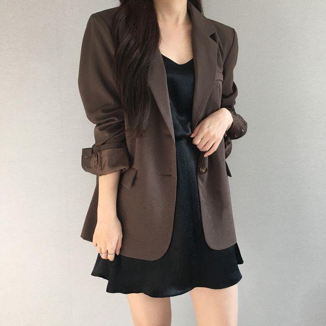 [쿠폰] 브라운 전컬러 재입고 완료 !! 2color 가성비 짱짱 소재 굿 오버핏 박시핏 자켓 블레이져
