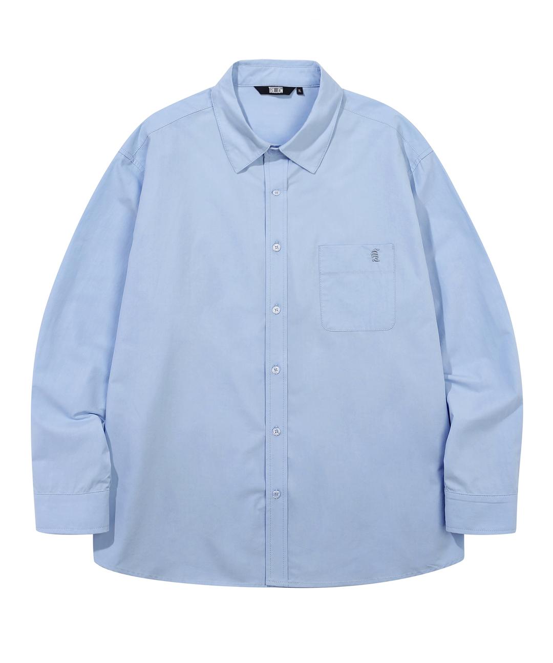 올 데이 보트자수 바이오 오버핏 셔츠 (SKY BLUE)