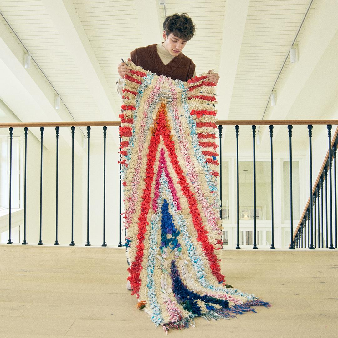 Moroccan rug Boucherouite arrow