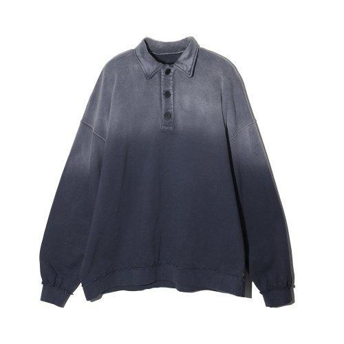 블리치드 폴로 스웨트 밀키 네이비