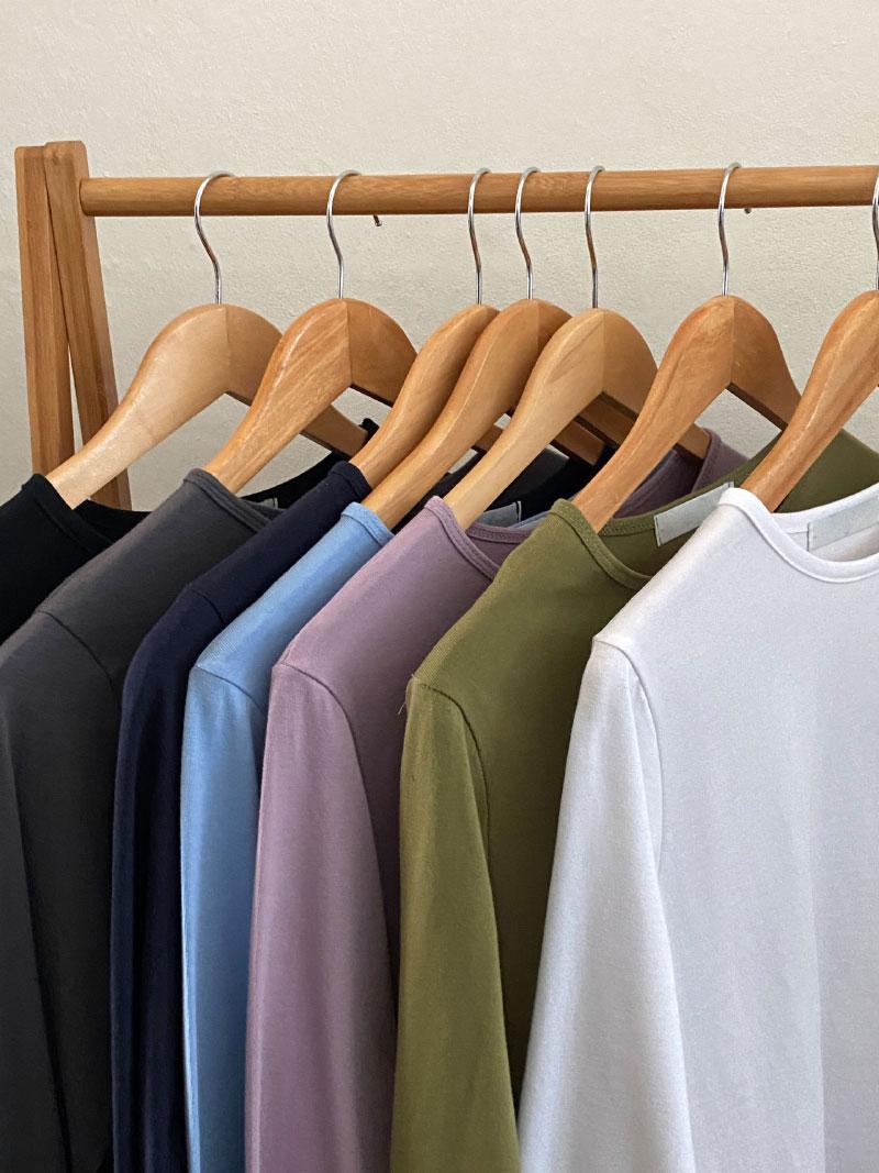 포메이드 탄탄 베이직 세미크롭 긴팔티 (8color)