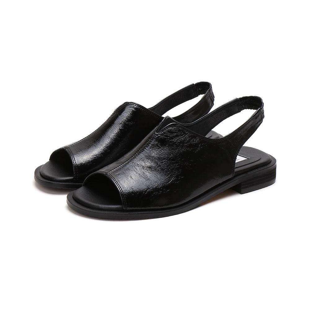 COY FLAT SANDALS [BLACK]