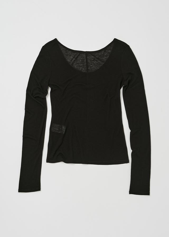 REVERSIBLE LONG SLEEVE TOP IN BLACK