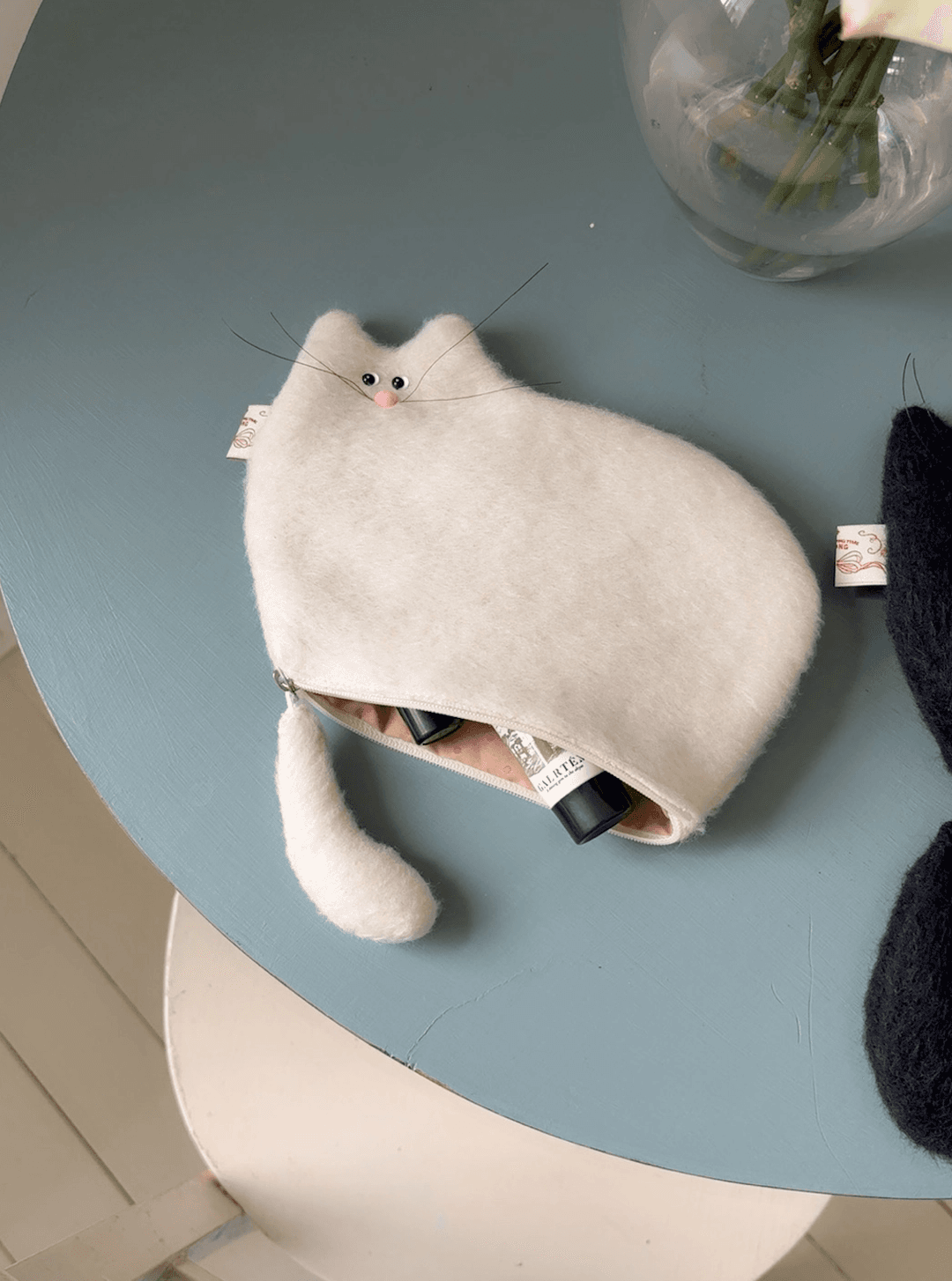 애옹 단모 뚱냥이 필통/파우치 (WHITE)