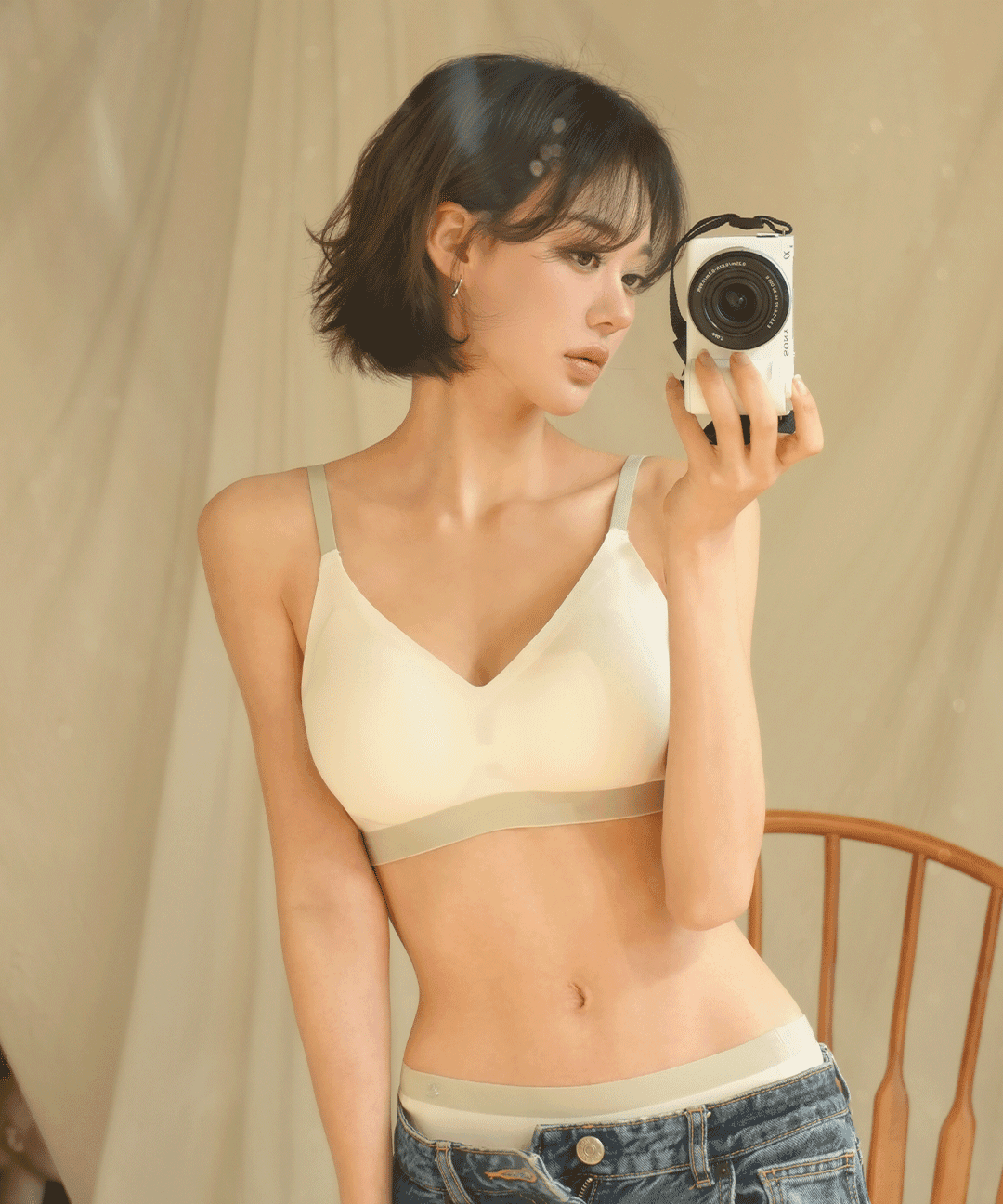 에블린 [🏆누적50만장] 실루엣 심리스 브라렛 (볼륨/올데이)