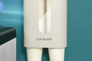 컵스온 부착식 2구 종이컵 디스펜서(아이보리)