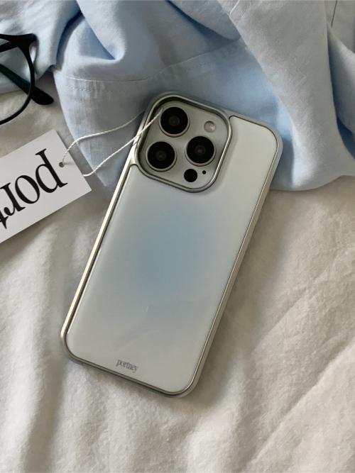[+갤럭시]silver pale sky epoxy case