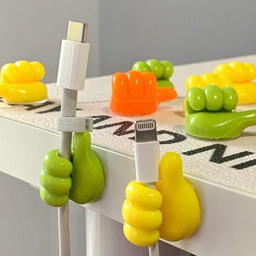 [5P세트]귀여운 엄지척 케이블홀더 전선정리 케이들 홀더 충전기정리 책상정리 케이블 전선