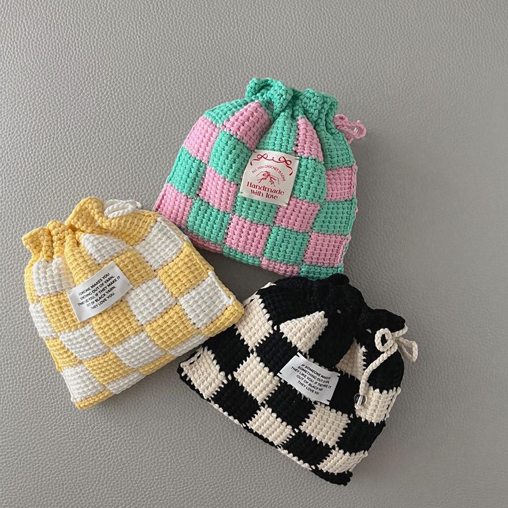 코바늘diy 체커보드 코바늘파우치 가방뜨기 뜨개질가방 영상포함