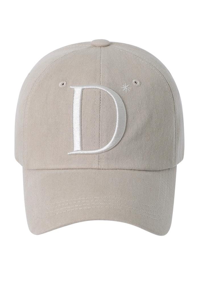 빈티지 빅 로고 볼캡 베이지