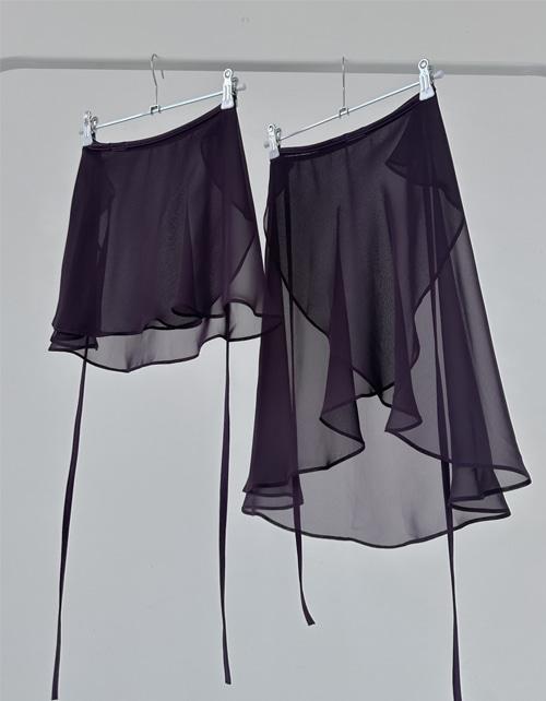 쉬폰스커트-플럼