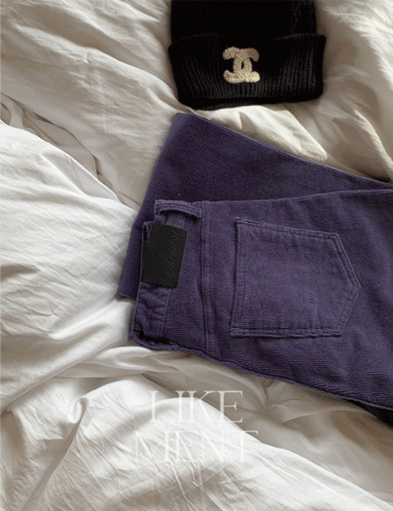 라이크유 [LIKEMENT] 버즈 기모 코듀로이 세미와이드 팬츠 (PT)