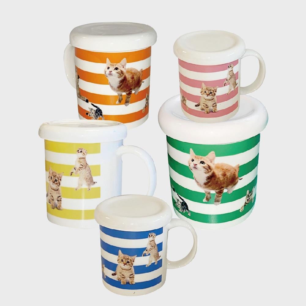 Love cat stripe mug cup