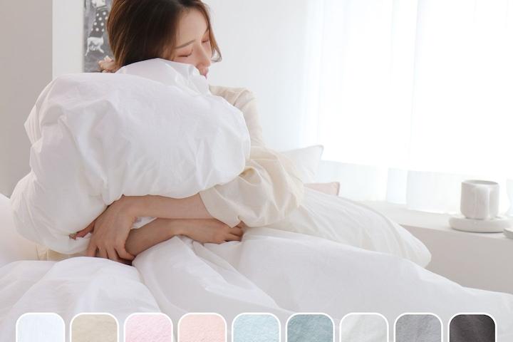 사각사각 호텔침구 양면 고밀도 순면60수 클린코튼 간절기/사계절 옥수수솜 차렵이불세트 9색