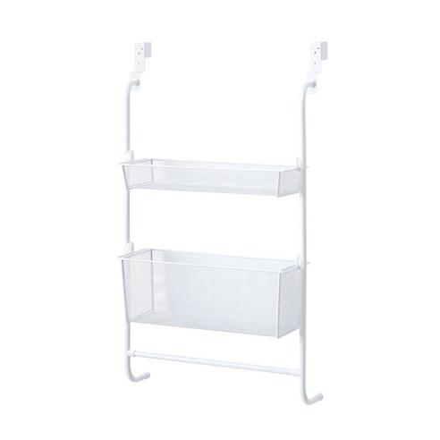 노바리빙 다용도 2단 문걸이 선반 화이트, 화이트, 1개