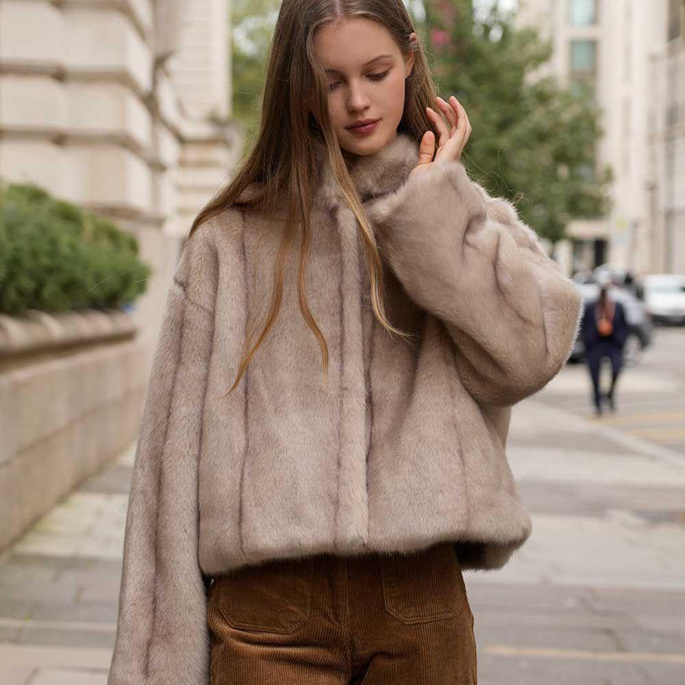 LOU Eco Fur String Jacket(루)_BEIGE