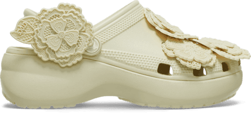 클래식 플랫폼 레이스 플로럴 클로그