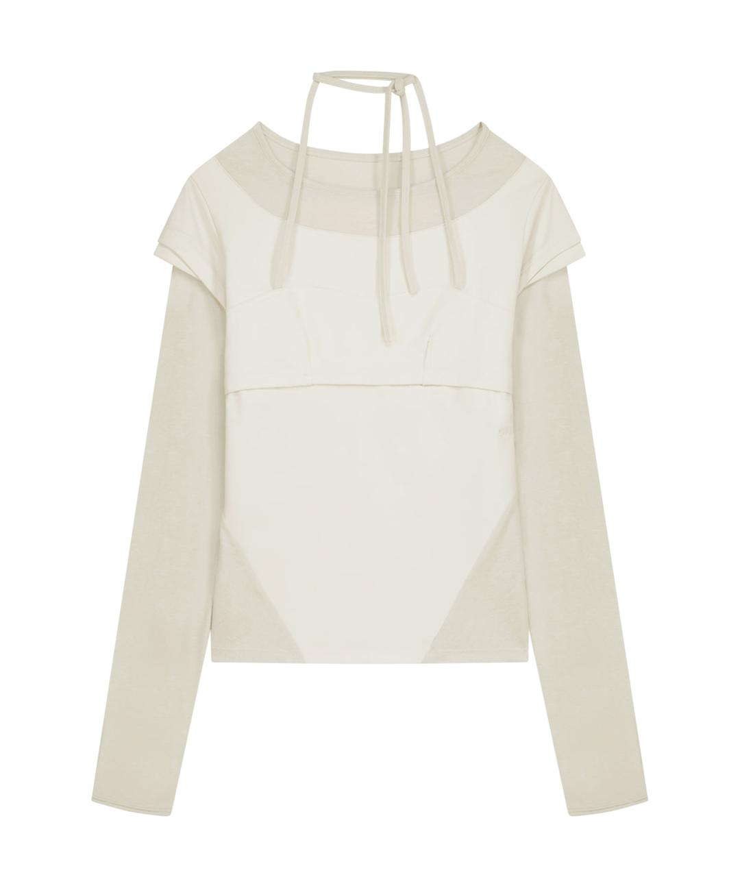 *Preview, 9/5 Open* Halter Strap Long Sleeve / Ivory