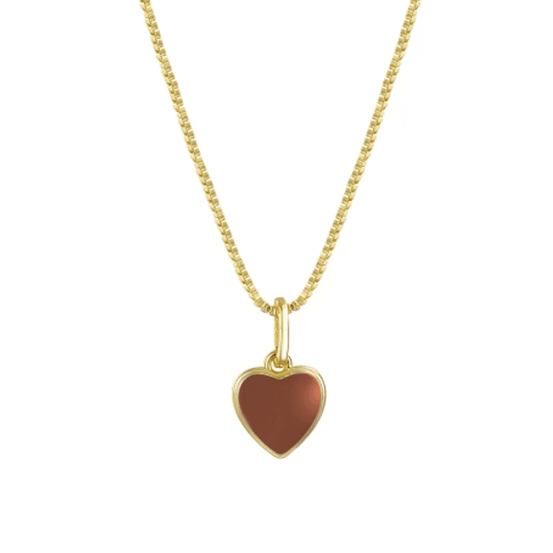 Love Actually Necklace - Brown / Gold
