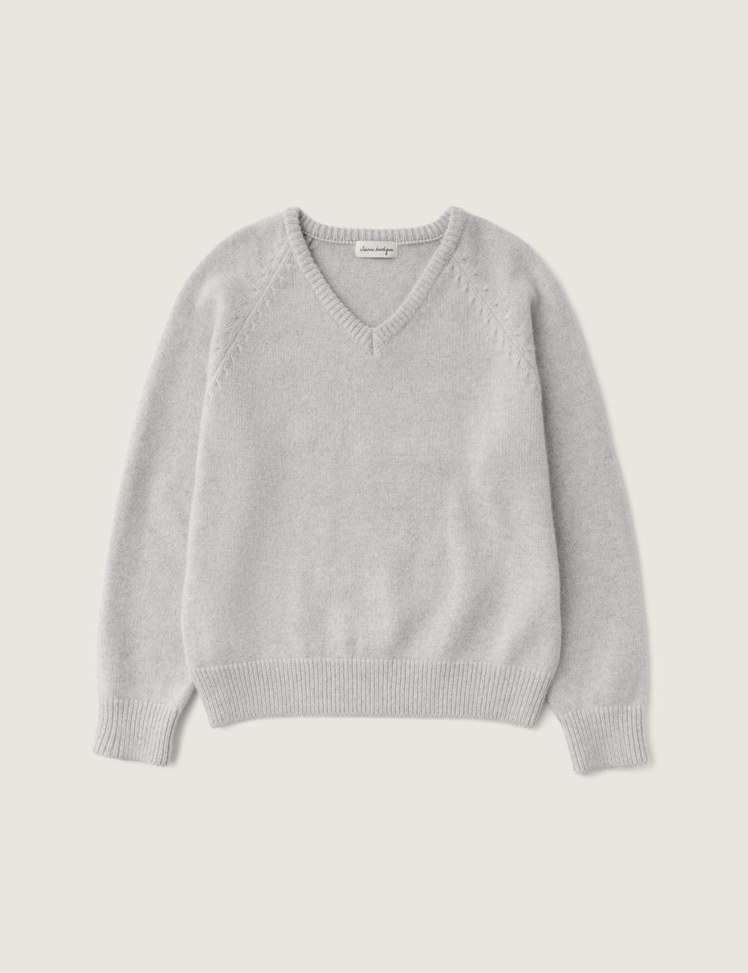 Nova Baby Alpaca Sweater (Melange Gray)