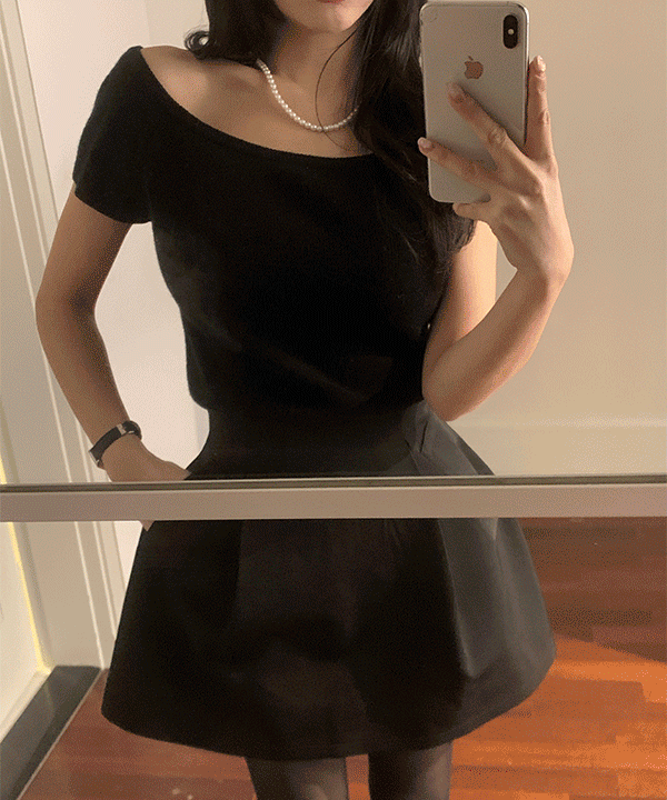 골반핏 스커트팬츠