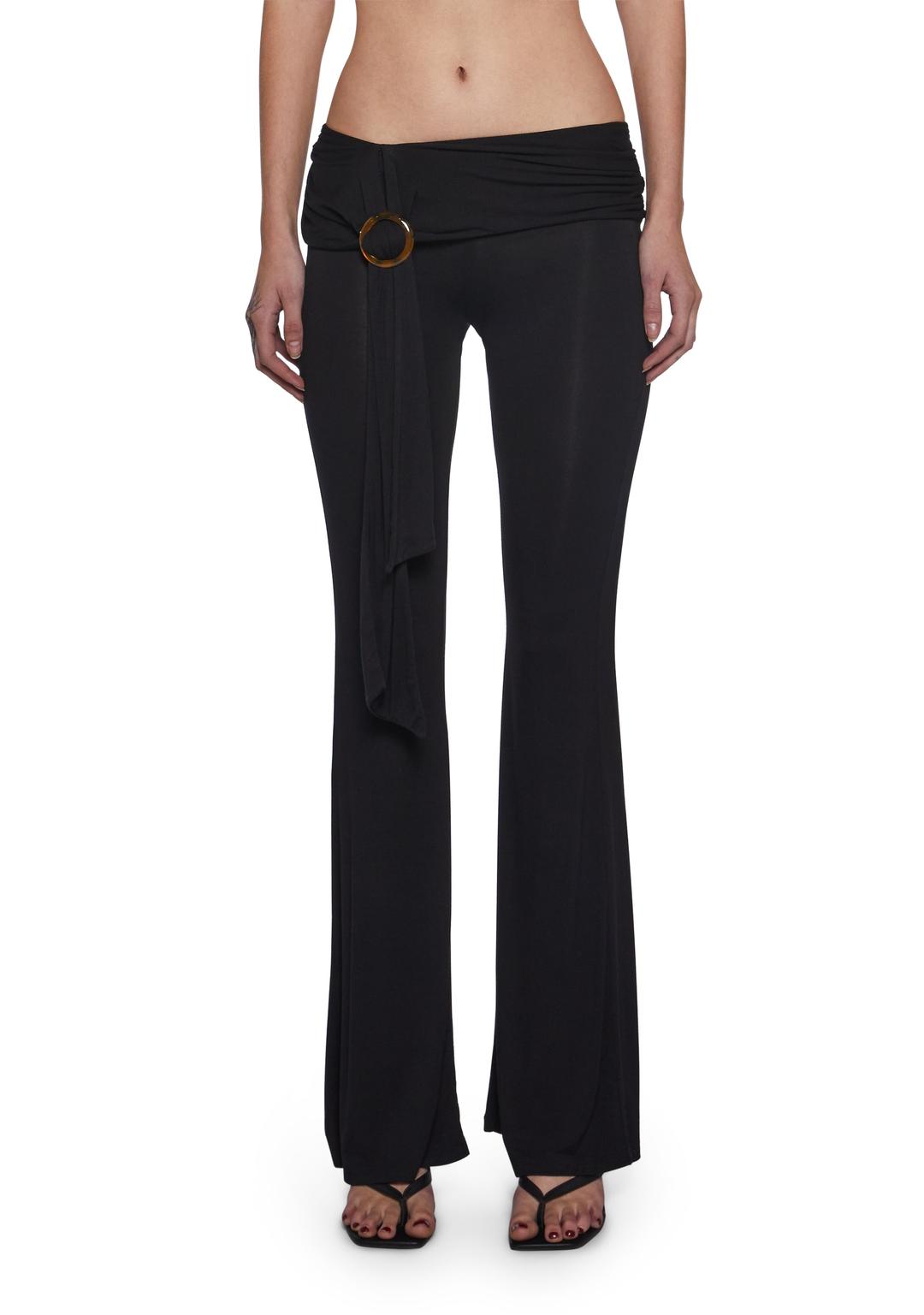 Brenda Flare Pants - BLK/WHT / X-Large