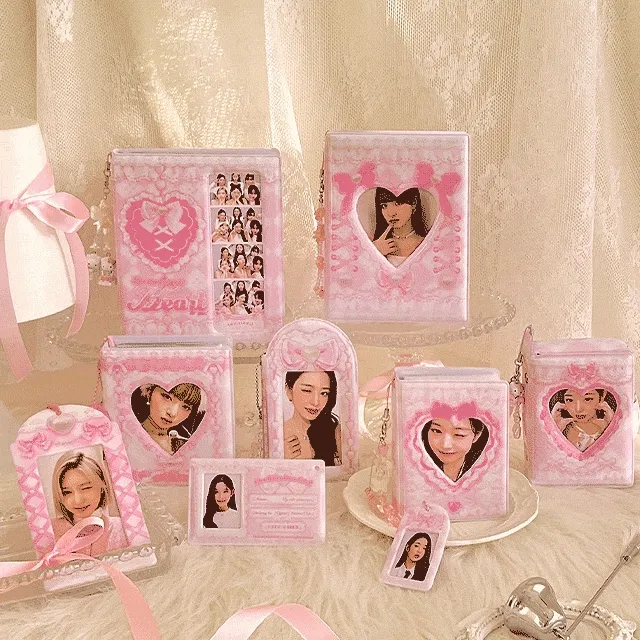 [🚚당일출고]아워모티프 핑크레이스 포토인생 네컷앨범 1단 2단 점보 콜렉트북 포카홀더 증사홀더