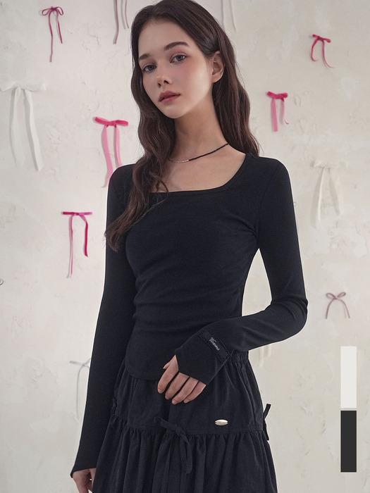Square Neck Tee_2Colors