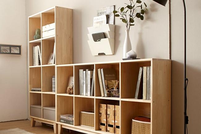 [기간한정] 쏘론 가로세로 원목책장 1400 GM189C