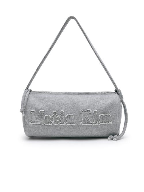 APPLIQUE LOGO JERSEY DUFFLE BAG IN GREY