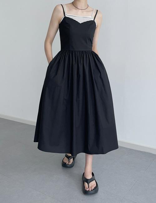 스윗 하트 뷔스티에 나시 롱원피스 [5color]