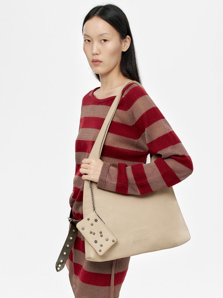 HALTER HOBO LARGE_nude nubuck