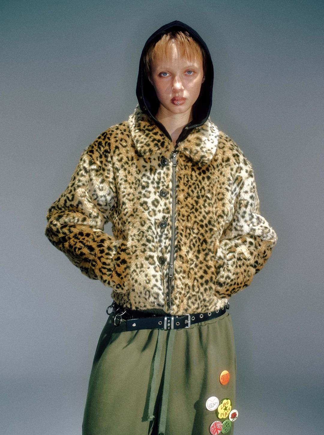 MAGGIE LEOPARD FUR JACKET